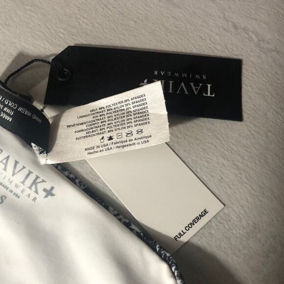 Tavik swim bottom black white floral full coverage - Picture 3 of 7